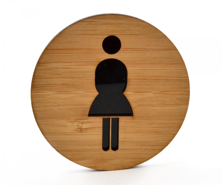 WC-Schild Damen mit Piktogramm (selbstklebend)