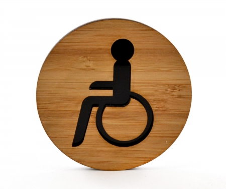 Behinderten WC-Schild mit Piktogramm (selbstklebend)
