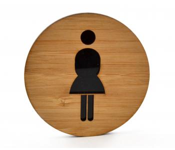 WC-Schild Damen mit Piktogramm (selbstklebend)