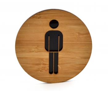 WC-Schild Herren mit Piktogramm (selbstklebend)