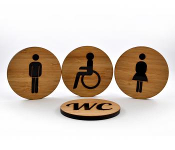 WC-Schild mit Piktogramm (selbstklebend)
